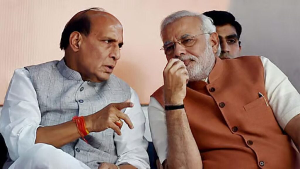 Rajnath Singh with PM Modi
