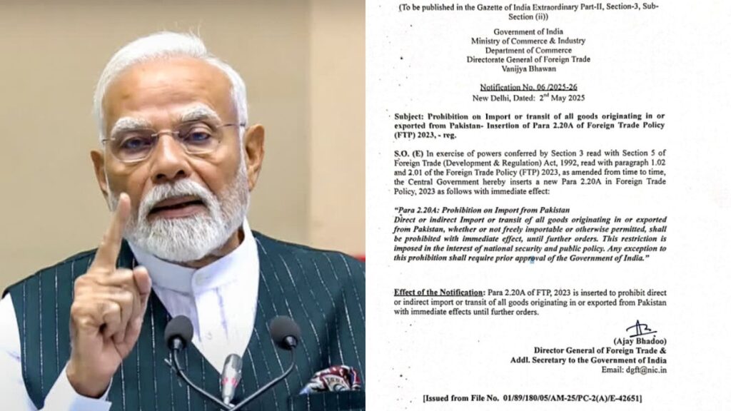India Bans Pakistan Trade