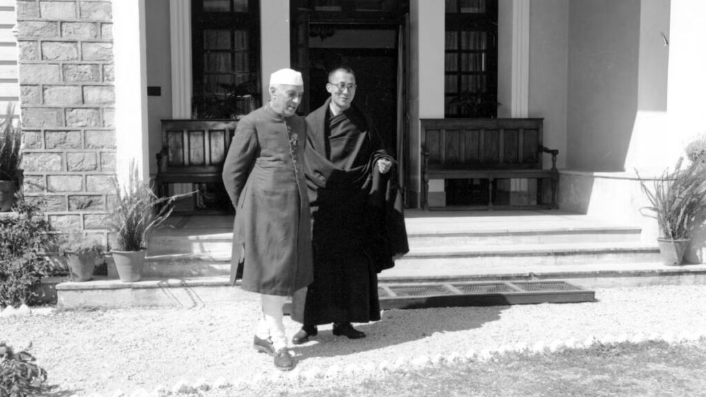 14th Dalai Lama with Jawahar Lal Nehru