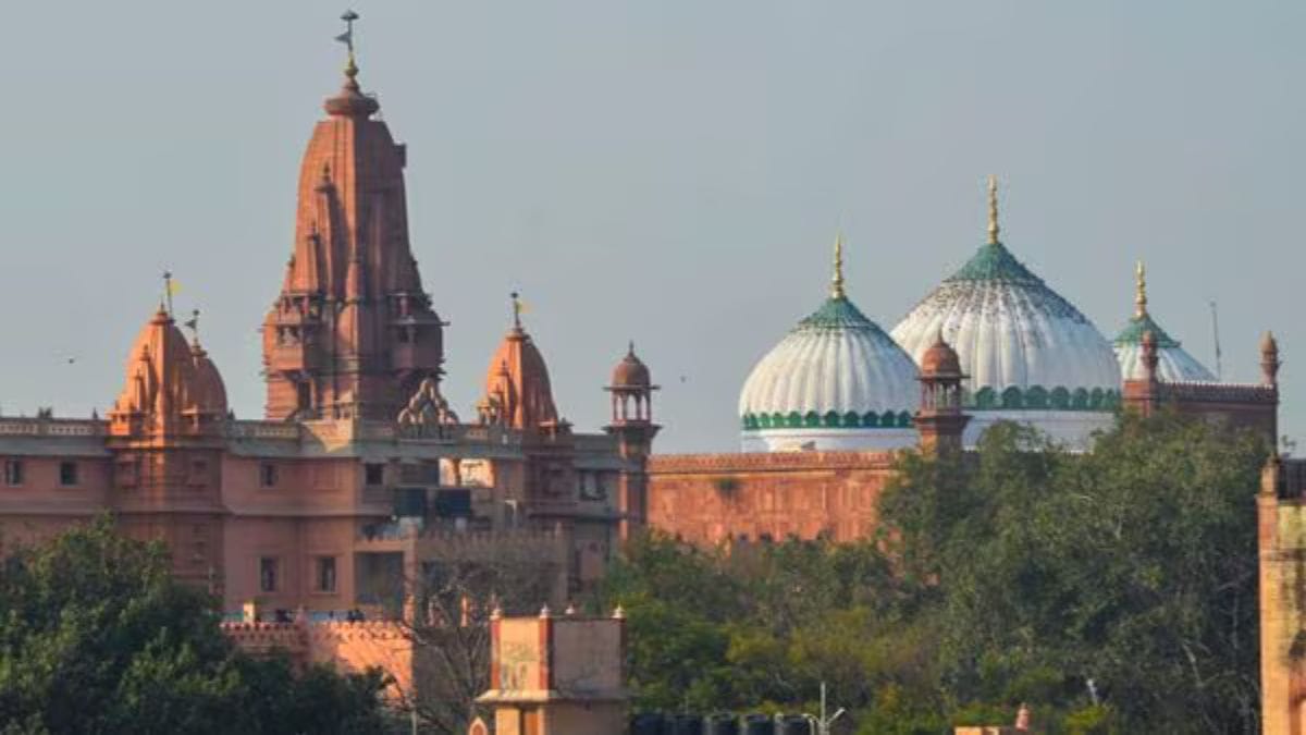 Shahi Idgah mosque and Shri Krishna Janmabhoomi Temple in Mathura,(PTI)