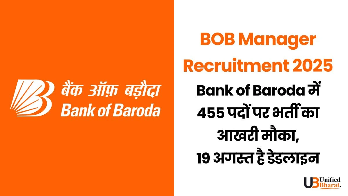 BOB Manager Recruitment 2025