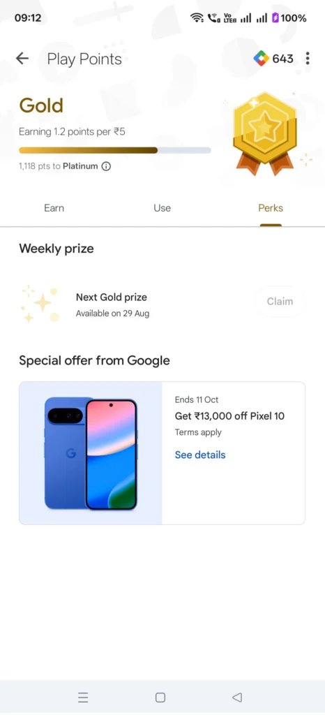 Google Play Points Pixel 10 Price Drop