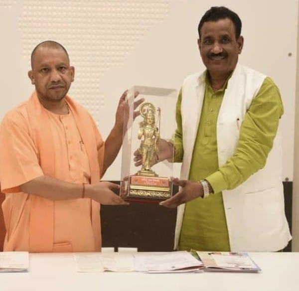 MLA Ravindra Nath Tiwari is with CM Yogi