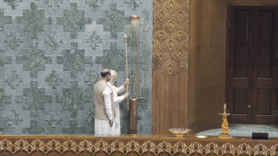 Prime Minister Modi installs historic Sengol in New Parliament Building