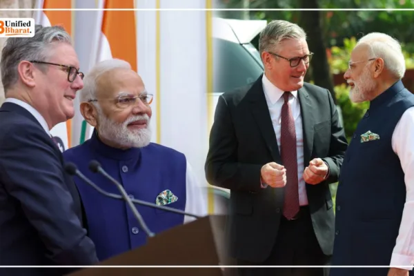 PM Modi with the Prime Minister of the United Kingdom Mr. Keir Starmer