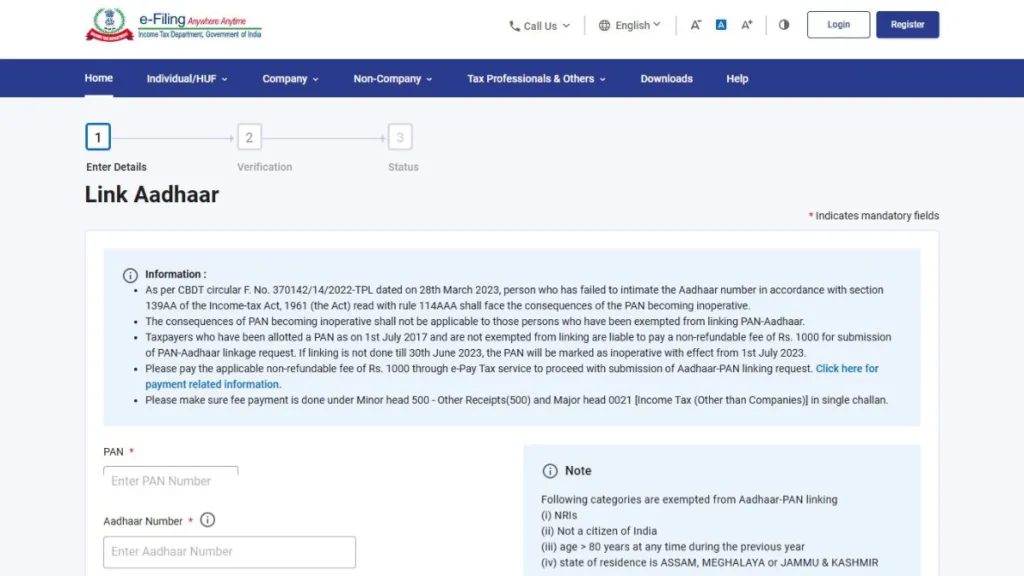 PAN Card Deactivation from Jan 1, 2026 Link Aadhaar by Dec 31